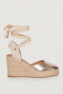 Lace Up Espadrille Wedges