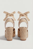 Lace Up Espadrille Wedges