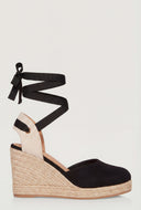 Lace Up Espadrille Wedges
