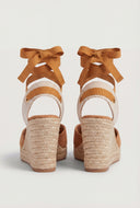 Lace Up Espadrille Wedges