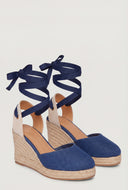 Lace Up Espadrille Wedges