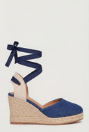 Lace Up Espadrille Wedges