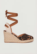 Lace Up Espadrille Wedges