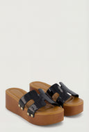 Hayden Band Platform Slide Sandals