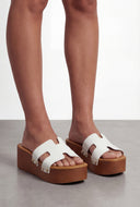 Hayden Band Platform Slide Sandals