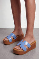 Hayden Band Platform Slide Sandals
