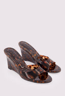 Open Toe Wedge Slide Sandals