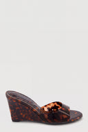 Open Toe Wedge Slide Sandals
