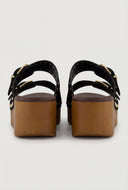 Studded Double Buckle Platform Sandals