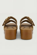 Studded Double Buckle Platform Sandals