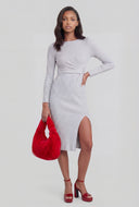 Fur Knot Handle Shoulder Bag