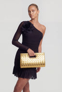 Metallic Woven Clutch