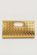 Metallic Woven Clutch