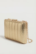 Metallic Stripe Detail Crossbody Clutch