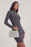 Glam Chain Strap Flap Crossbody Bag