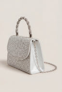 Glam Studded Twist Handle Handbag