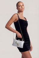 Bow Detail Glitter Metallic Bag
