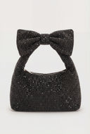 Bow Handle Rhinestone Bag