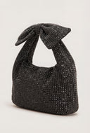 Bow Handle Rhinestone Bag