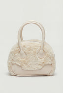 Faux Fur Mini Bowler Bag