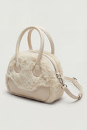 Faux Fur Mini Bowler Bag