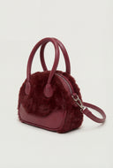 Faux Fur Mini Bowler Bag