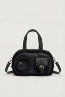 Fur Trim Convertible Crossbody Bag