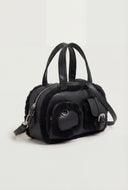 Fur Trim Convertible Crossbody Bag