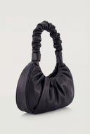 Ruched Top Handle Shoulder Bag