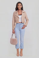 Faux Fur Chain Crossbody Bag