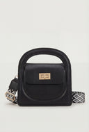 Chevron Strap Top Handle Crossbody Bag