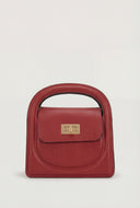 Chevron Strap Top Handle Crossbody Bag