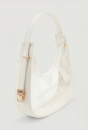 Raelynn Clear Contrast Trim Crescent Handbag