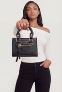 Mini Zip Top Handle Crossbody Bag