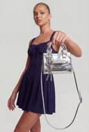 Mini Zip Top Handle Crossbody Bag