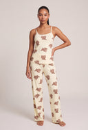 Glam Cow Print Pajama Pants Set