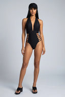 Caged Halter One Piece Swimsuit