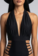 Caged Halter One Piece Swimsuit