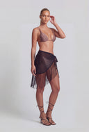 Fringe Hem Sarong Cover Up