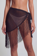 Fringe Hem Sarong Cover Up