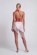 Fringe Hem Sarong Cover Up