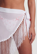 Fringe Hem Sarong Cover Up