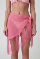 Fringe Hem Sarong Cover Up