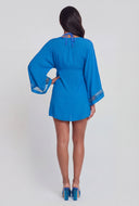 Tie Front Applique Swim Cover Up