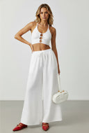 Adaline Ribbed Keyhole Crop Top