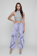 Ribbed Cutout Mock Neck Crop Top