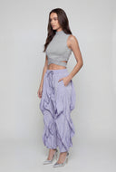 Ribbed Cutout Mock Neck Crop Top