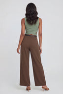 Ribbed Cutout Mock Neck Crop Top
