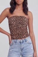Leopard Print Tube Top
