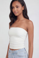 Annalise Ruched Crop Tube Top